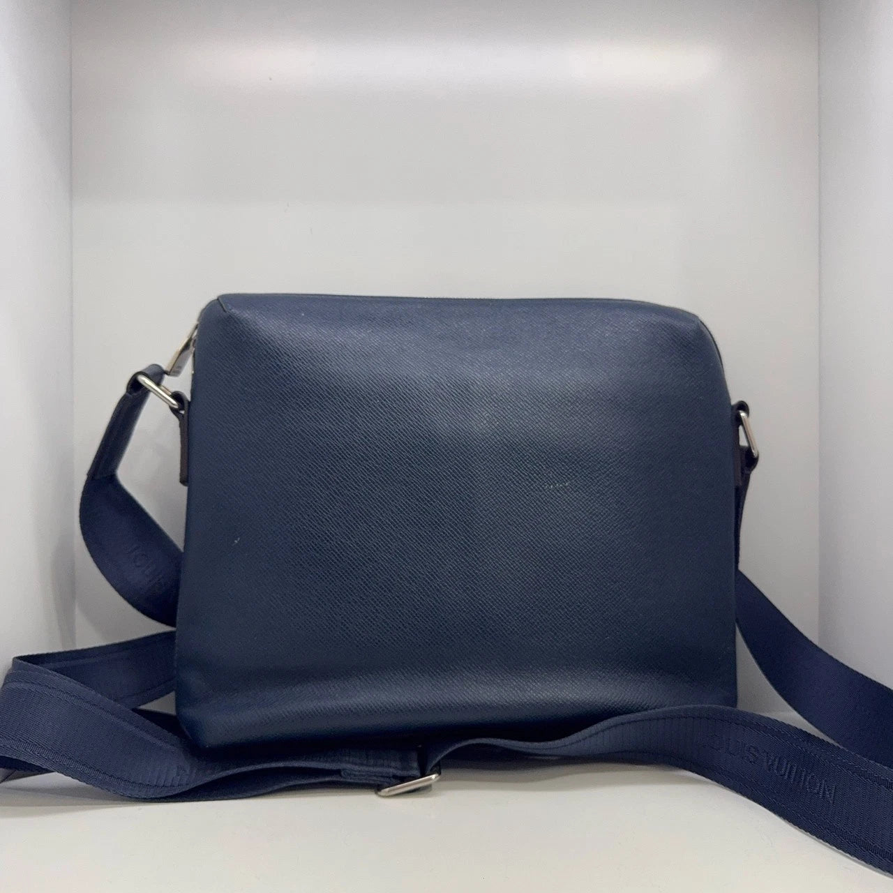Louis Vuitton Blue Calfskin Messenger Shoulder Crossbody Bag For Women