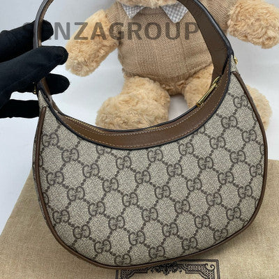 Gucci GG Marmont Matelassé Mini Chain Shoulder Bag Brown Gold Hardware