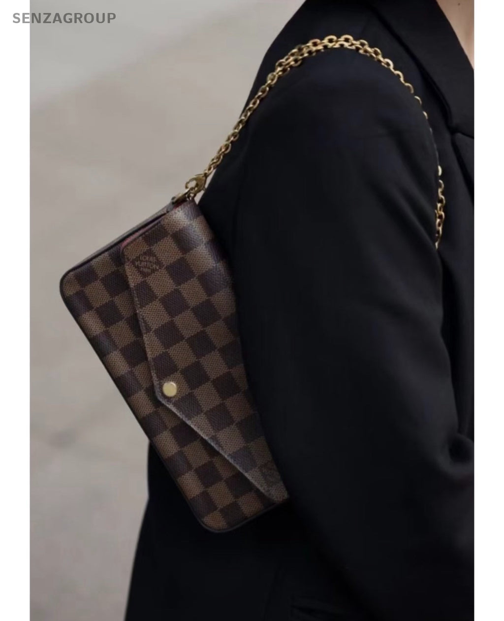 Louis Vuitton Trio Messenger Damier Ebene Shoulder Crossbody Bag Brown Women