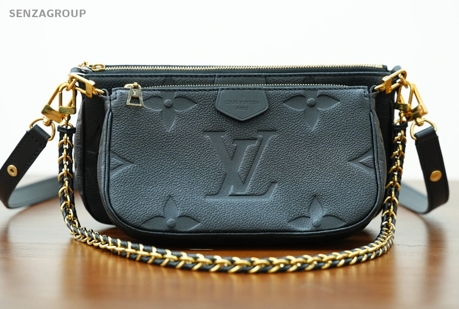 Louis Vuitton Multi Pochette Black Monogram Empreinte Shoulder bag Women Classic