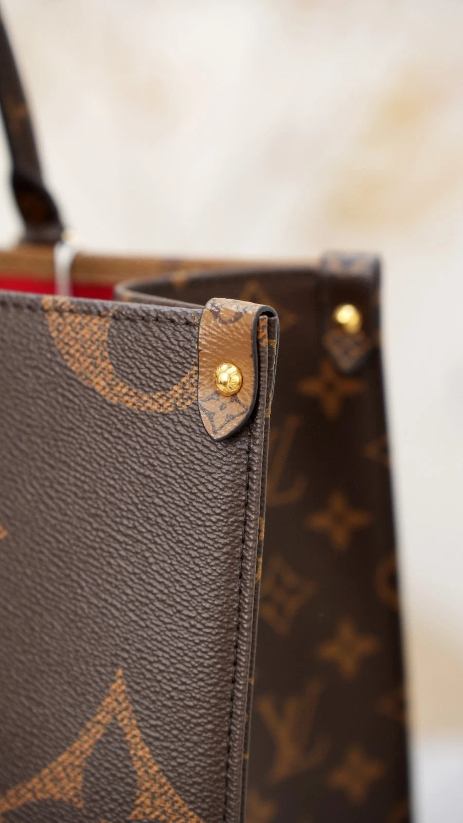Louis Vuitton OnTheGo MM M45321 Monogram Brown Tote Bag Excellent