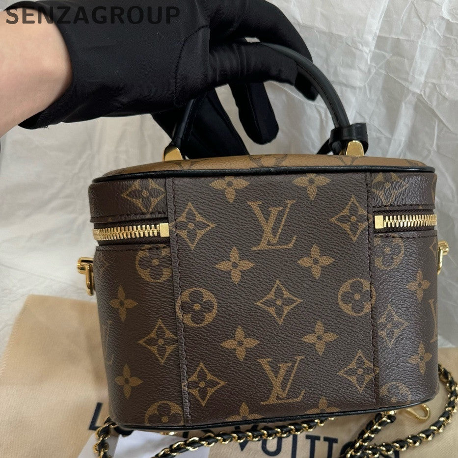 Louis Vuitton Monogram Vanity Chain Crossbody Bag Brown Women's Classic