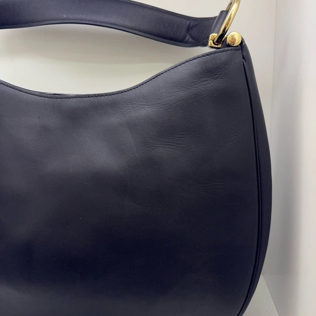 Coach Black Leather Handbag Shoulder Crossbody Bag For Women