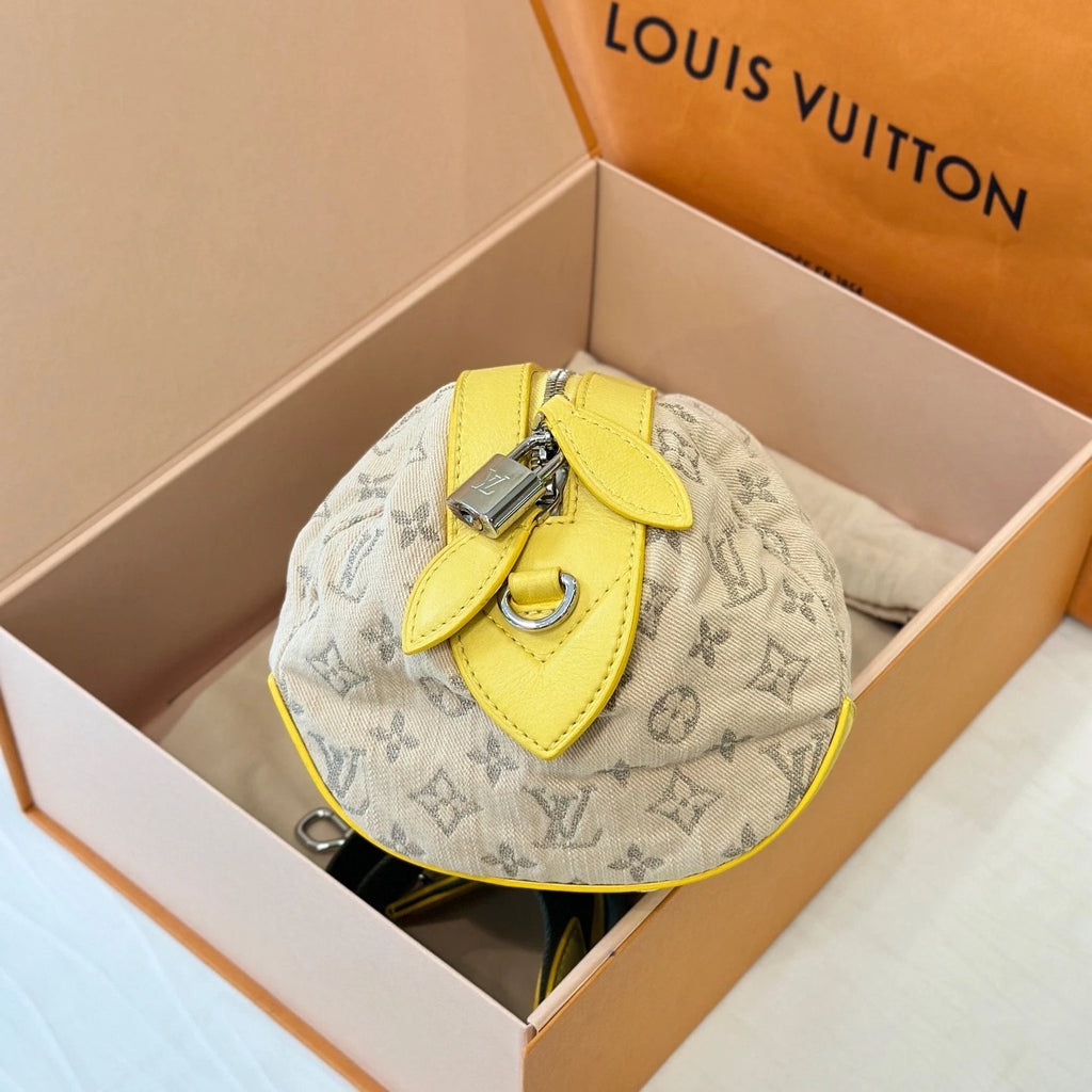 Louis Vuitton Limited Denim Monogram Handbag Crossbody Women
