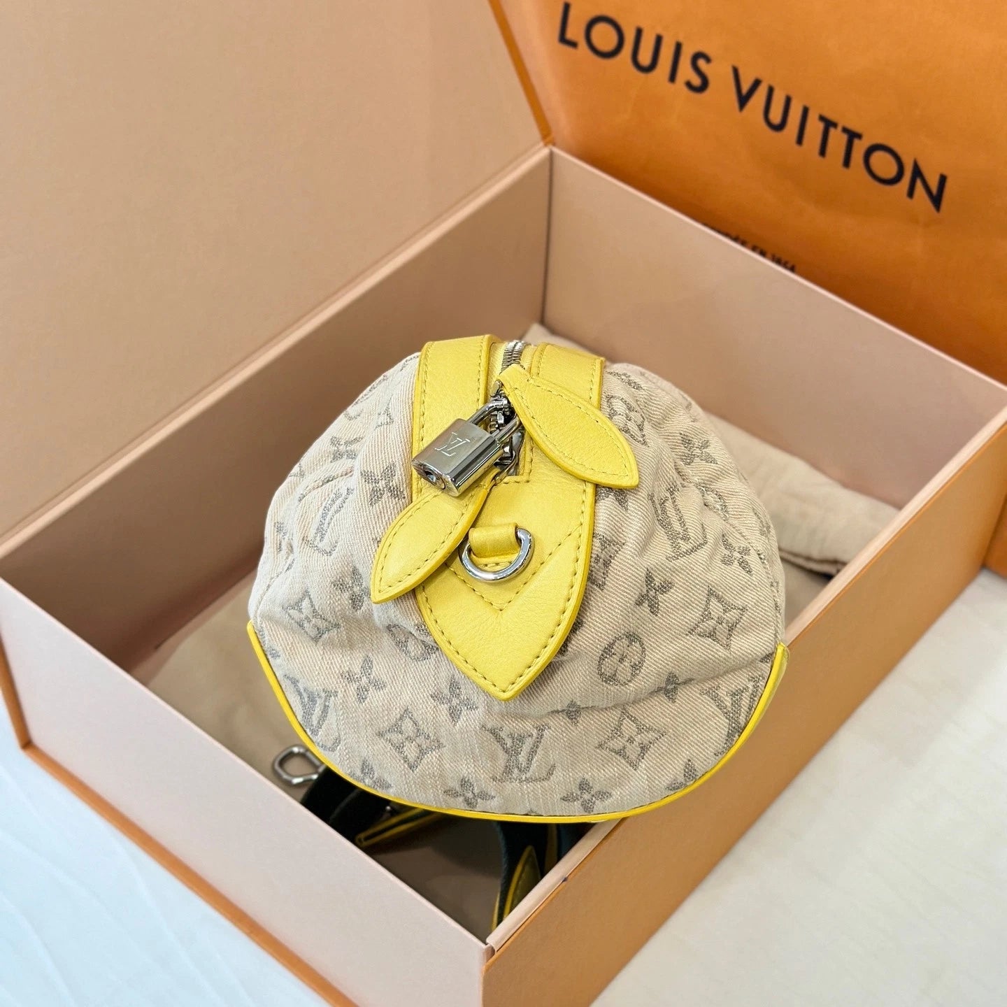 Louis Vuitton Limited Denim Monogram Handbag Crossbody Women