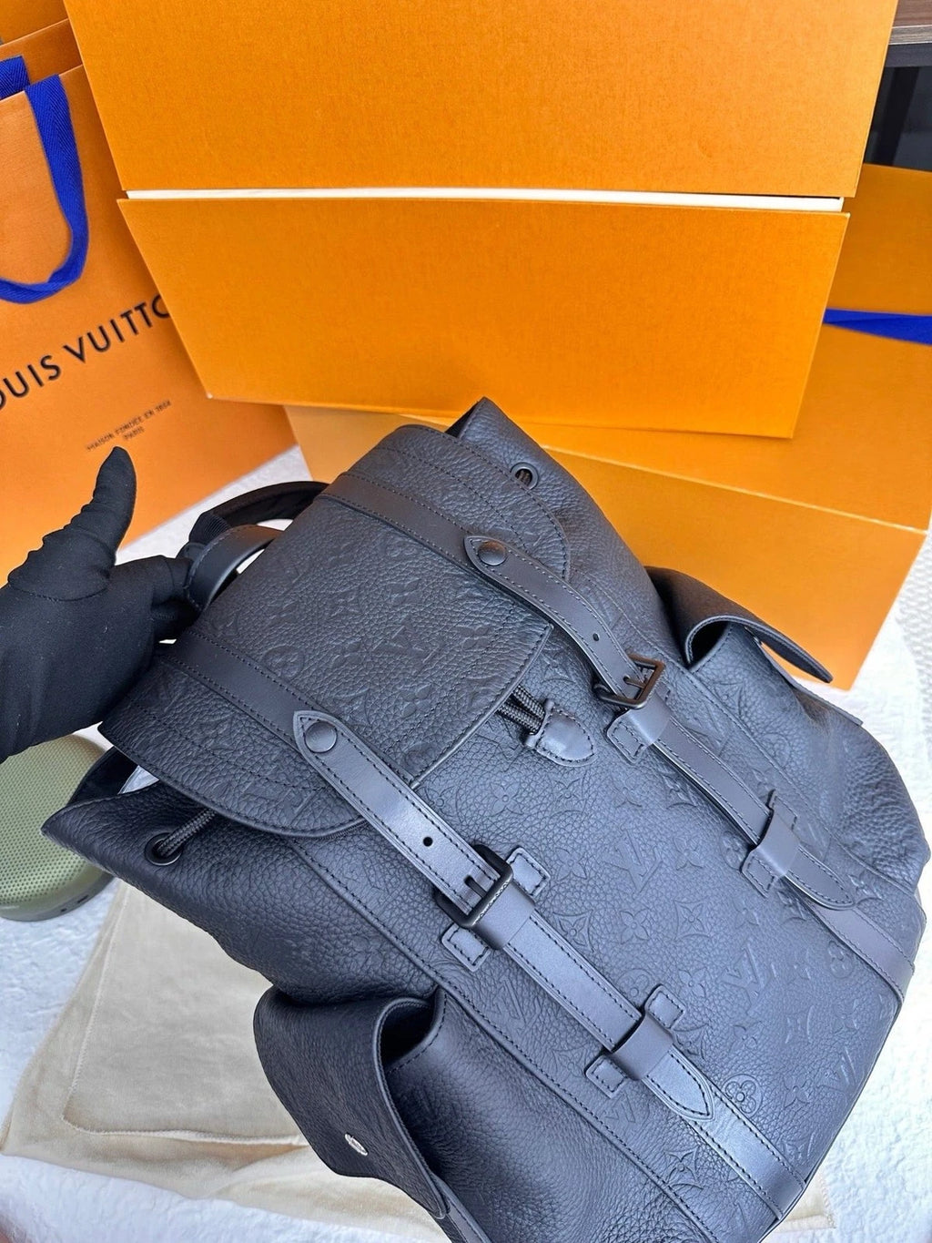 Louis Vuitton Black Christopher Small Backpack For Women