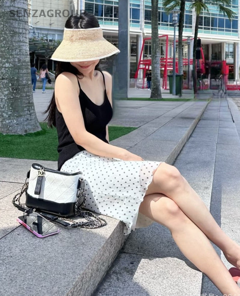 CHANEL Panda color Gabriel Calf  Shoulder bag Crossbody