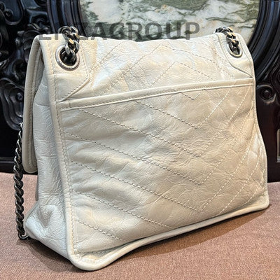 Saint Laurent Niki Medium Silver Chain Shoulder Bag Classic Women's