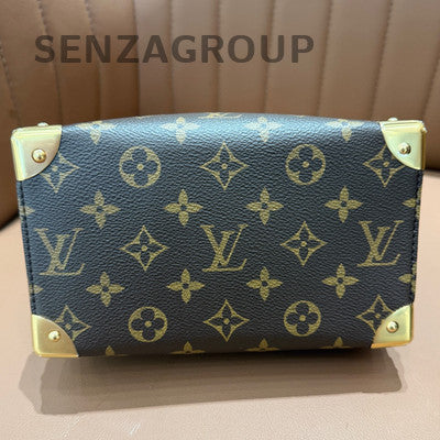 Louis Vuitton Speedy Trunk Monogram Brown Handbag with Chain Strap