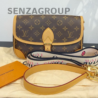 Louis Vuitton Diane Monogram Shoulder Crossbody Bag Brown Gold Hardware