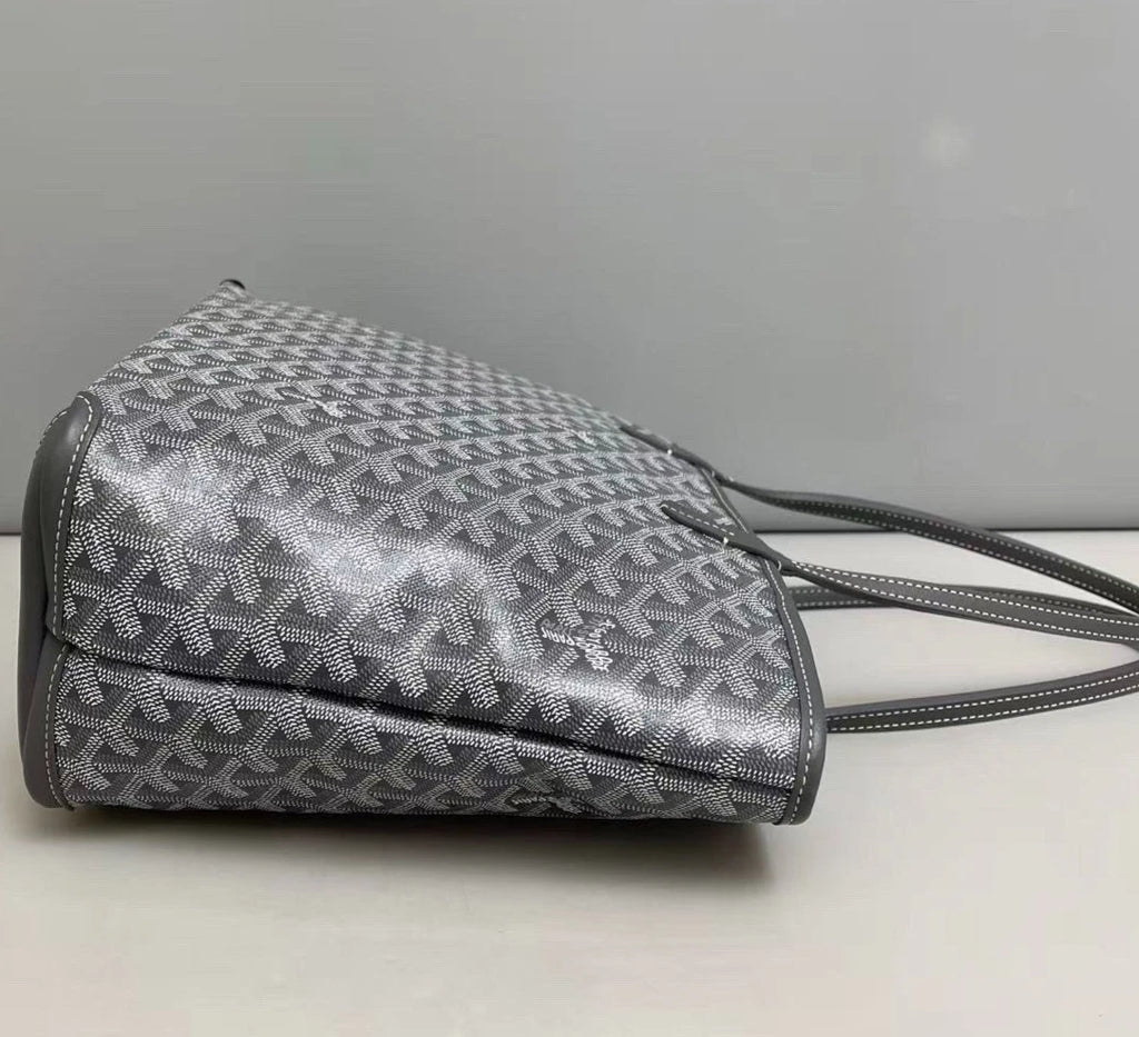 Goyard Monogram Tote Shooping Bag Shoulder Bag Gray Women Fashion
