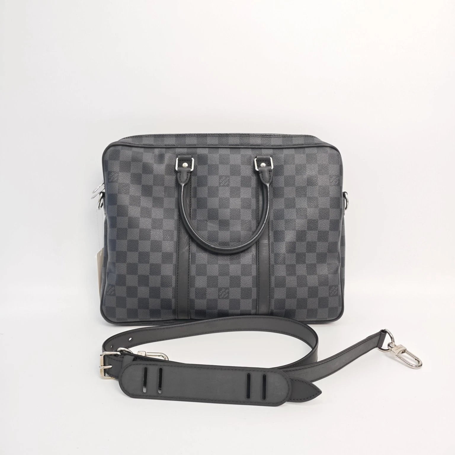 Authentic Louis Vuitton Black Gray Briefcase For Women