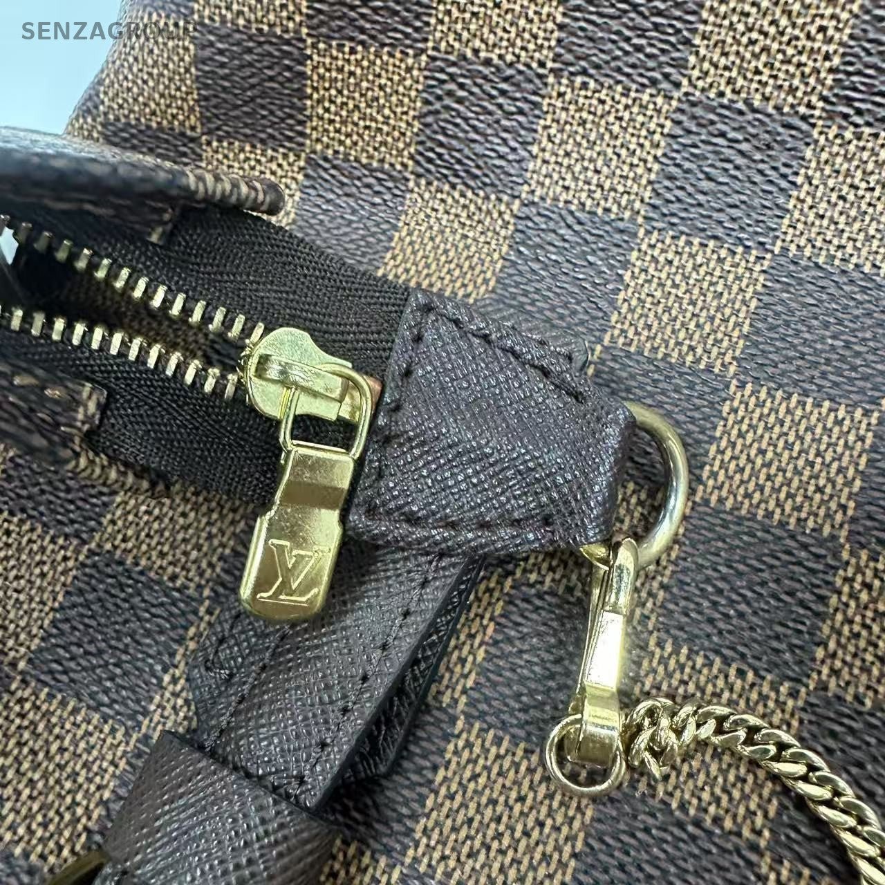 Louis Vuitton Damier Monogram Bucket Shoulder bag Brown Vintage with Subpackage