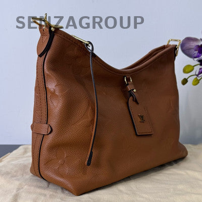 Louis Vuitton Carryall PM Brown Gold Hardware Monogram Leather Shoulder Bag