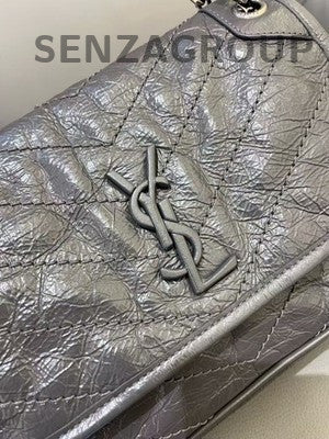 Saint Laurent Small Niki Bag Grey Chain Strap Classic Fashion Women