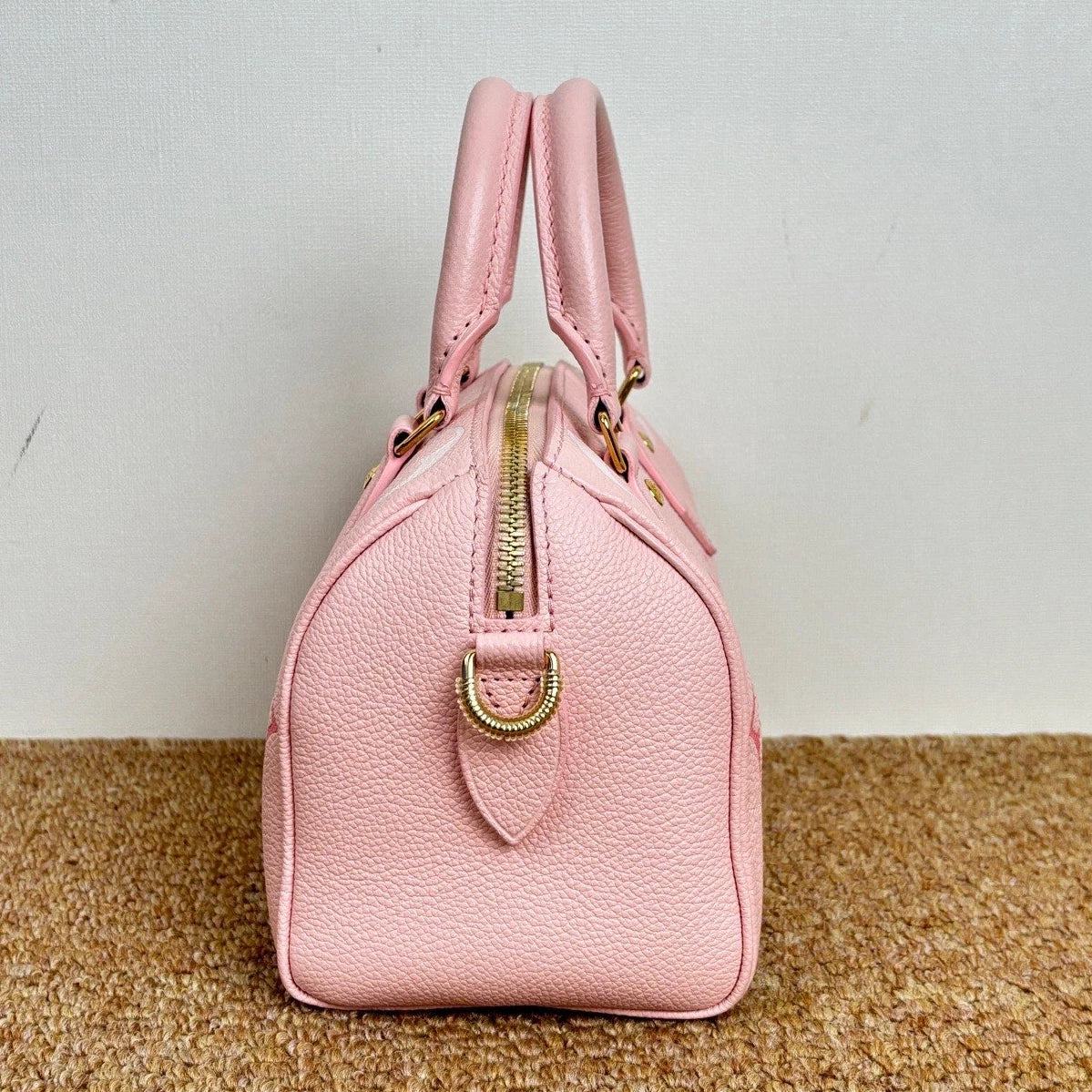 Louis Vuitton Speedy20 Pink Gold Top Handle Crossbody Monogram Fashion Classic