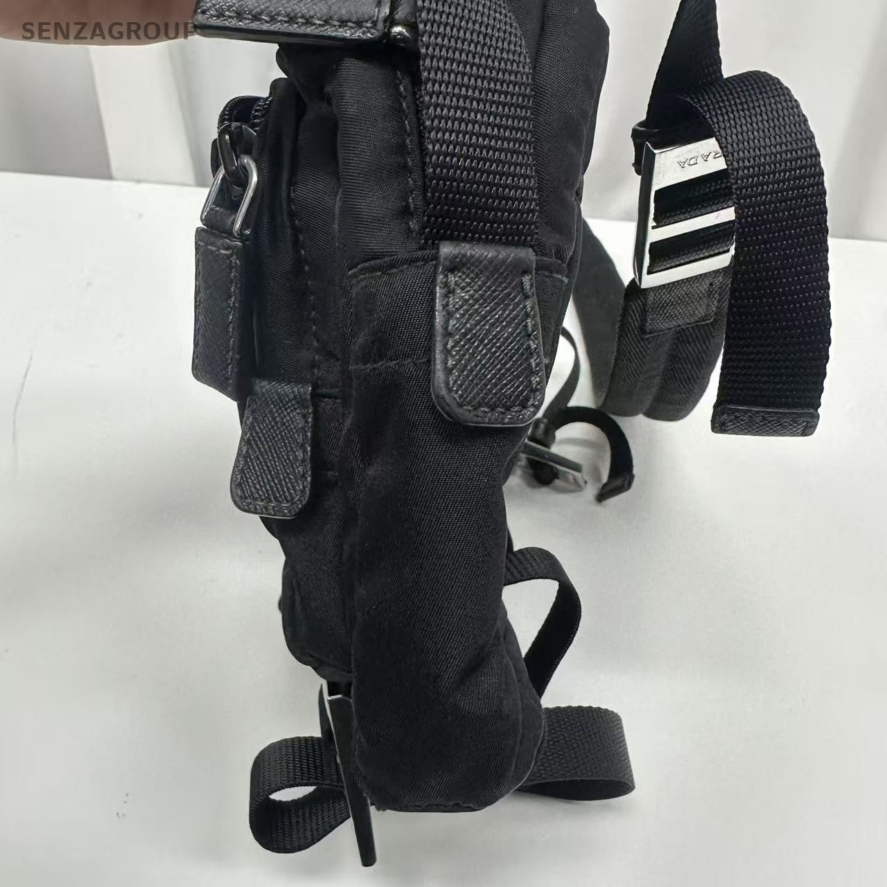 PRADA Nylon Black Silver Camera bag