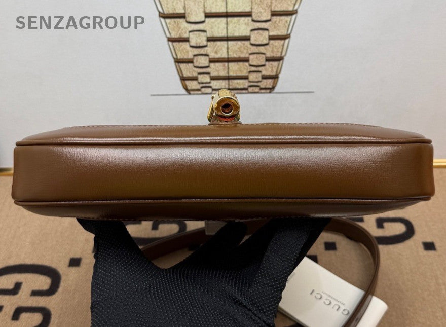 Gucci Jackie1961 PM Canvas Ophidia Handbag Shoulder Bag Brown Women Classic