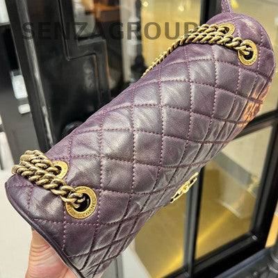 Chanel Bombay Collection Purple Quilted Chain Shoulder Bag