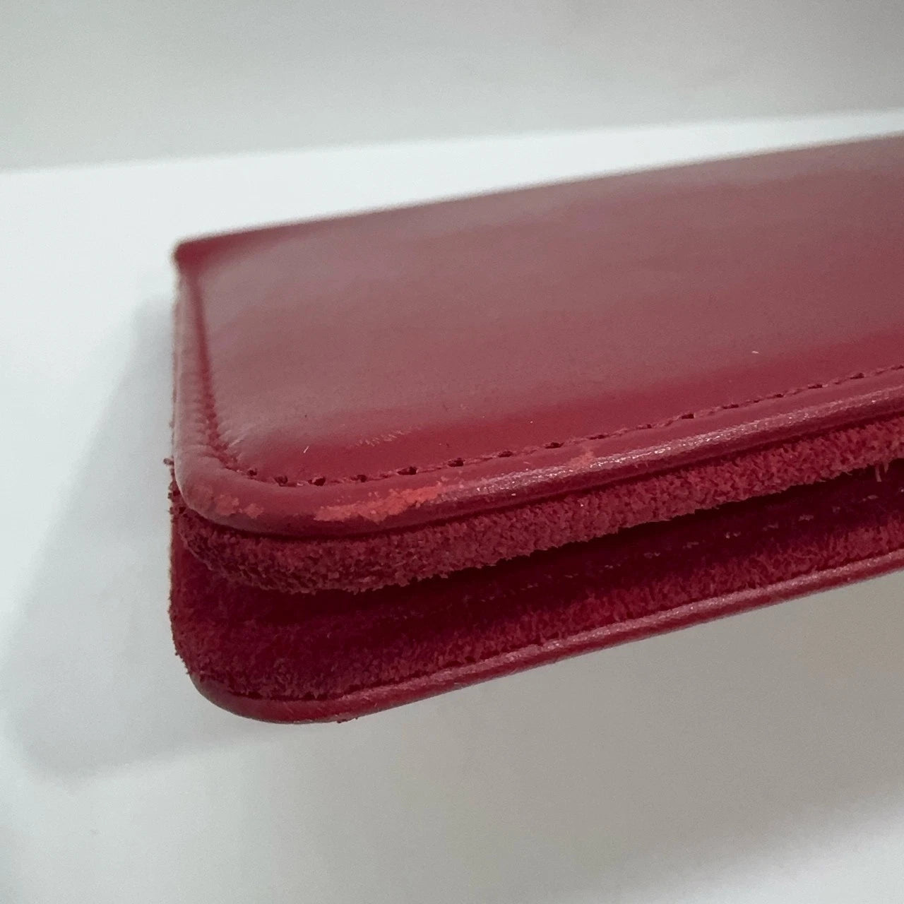 YSL Red Leather Clutch Evening Bag For Women Rare