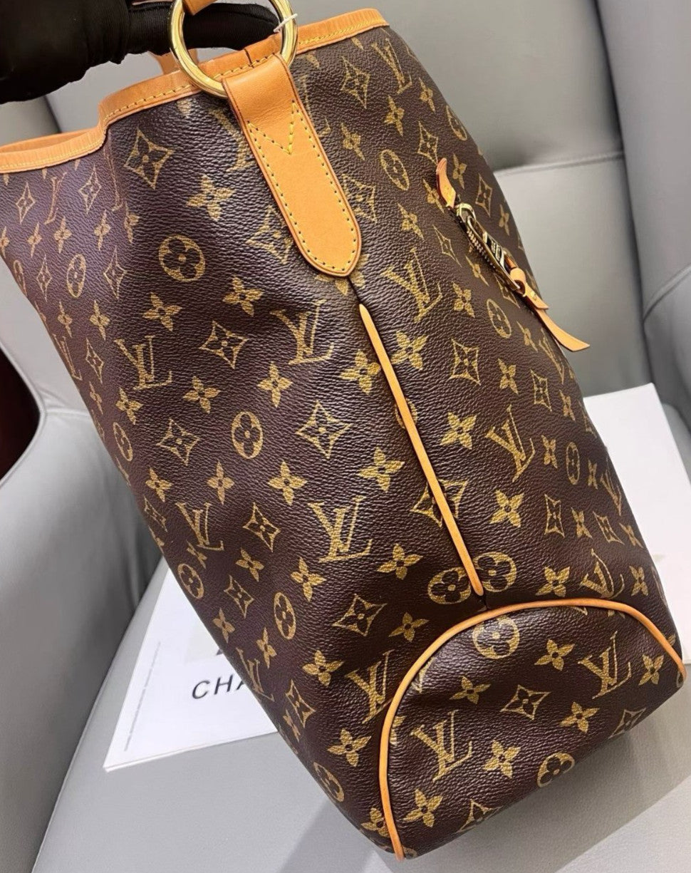 Louis Vuitton Delightful GM Monogram Shoulder Bag Brown Gold Women Classic