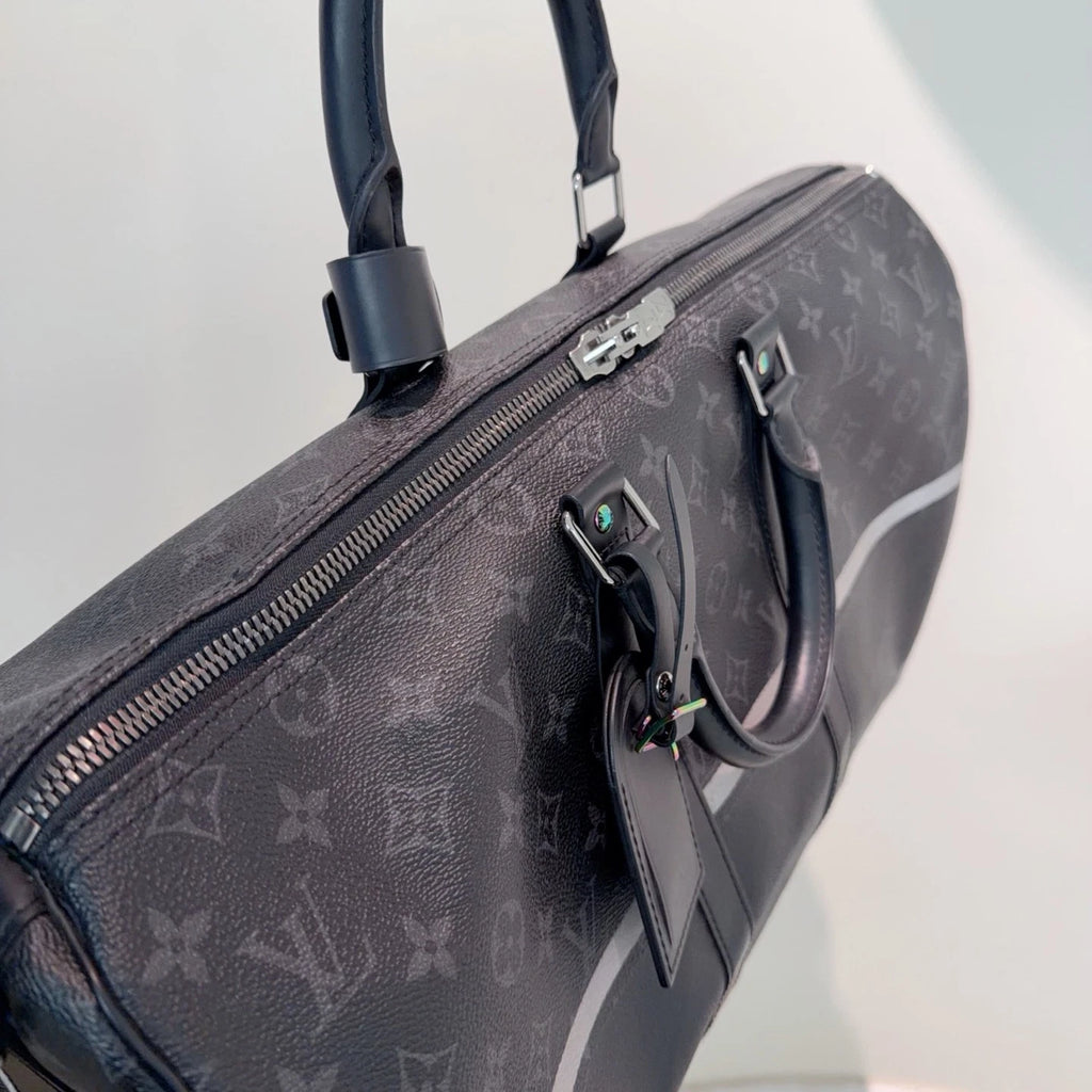 Louis Vuitton Keepall Black Shoulder Bag Excellent