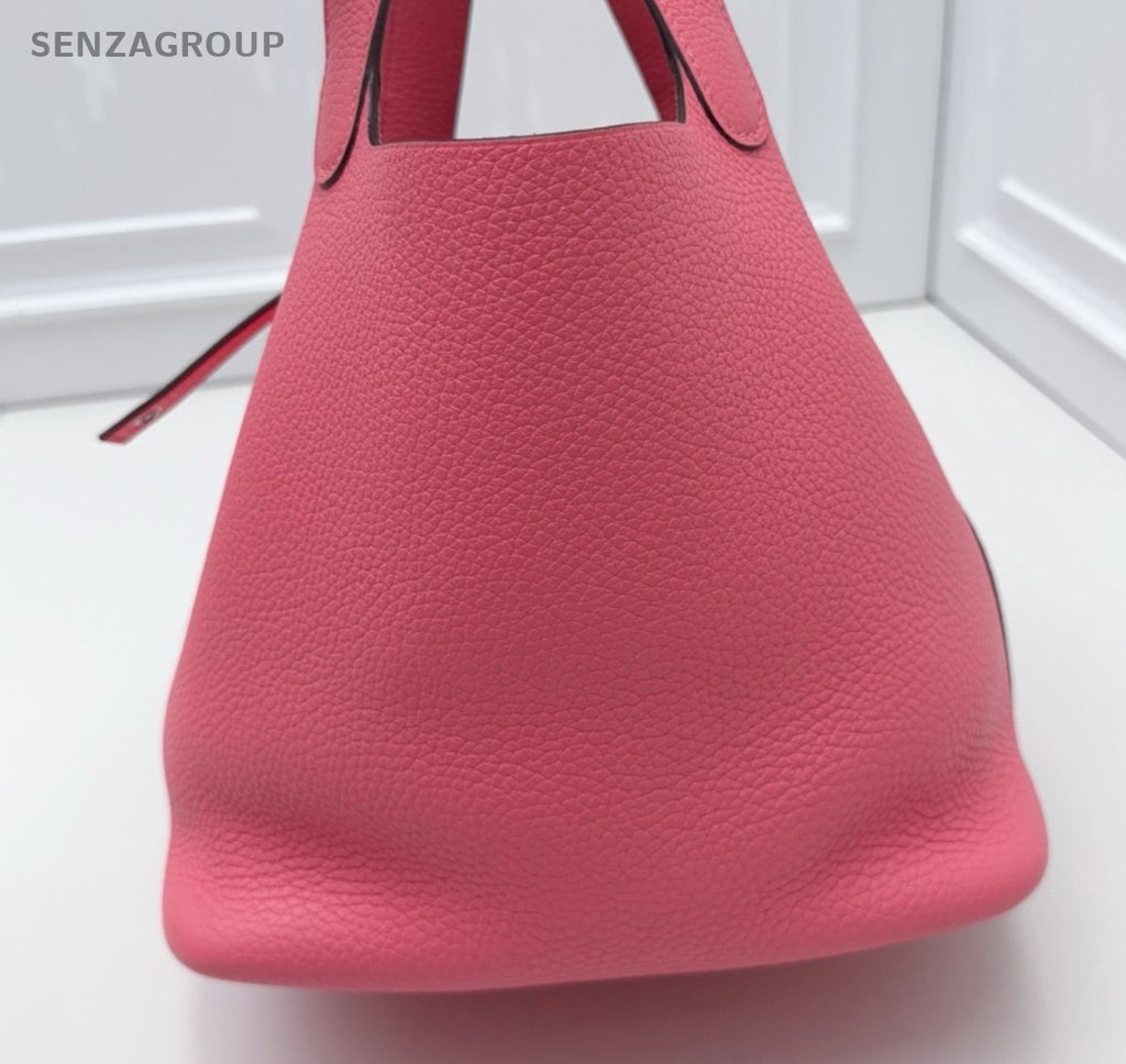 Hermes Picotin22 Top Handle Bag Shoulder Bag Pink Silver Women Classic Fashion