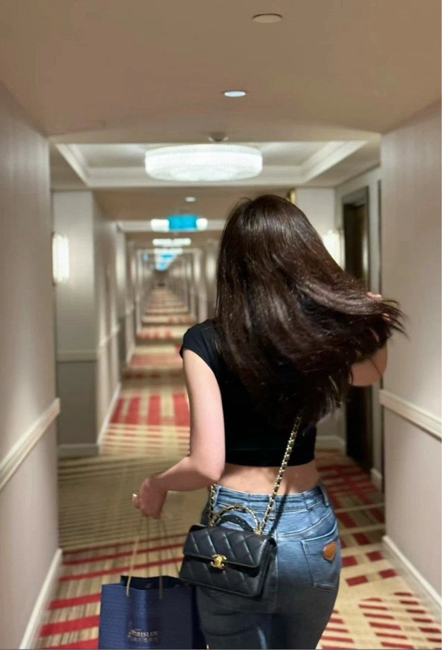 Chanel CF Mini Handle Leather Chain Bag For Women