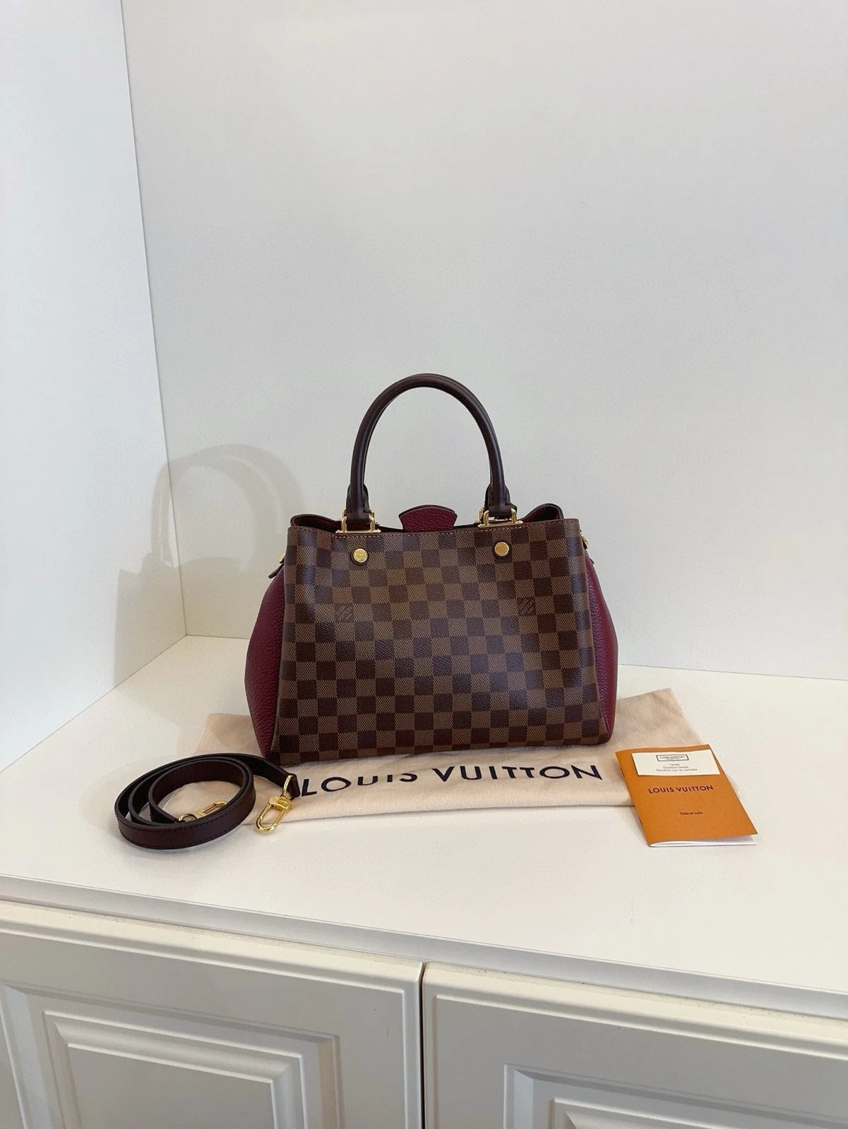 Louis Vuitton Brittany BB Monogram Canvas Leather Trim Shoulder Bag G