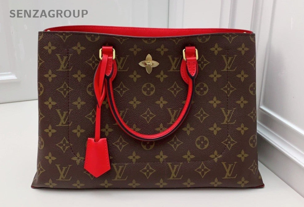 Louis Vuitton flower tote Monogram Shoulder Crossbody Bag Brown Almost Brand New