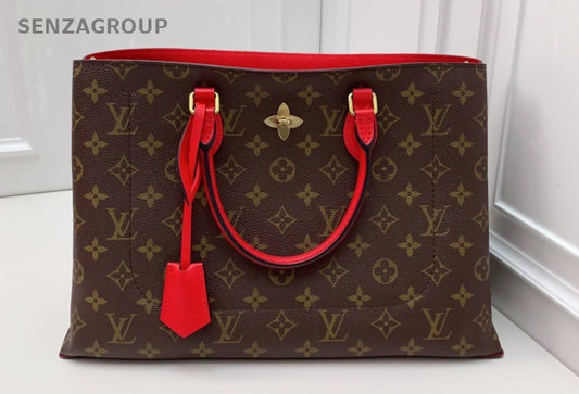Louis Vuitton flower tote Monogram Shoulder Crossbody Bag Brown Almost Brand New