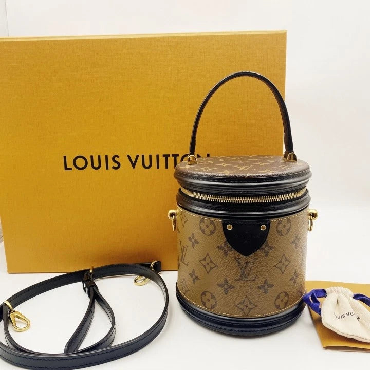 Louis Vuitton Monogram Canvas Cannes Bucket Handbag Crossbody Women