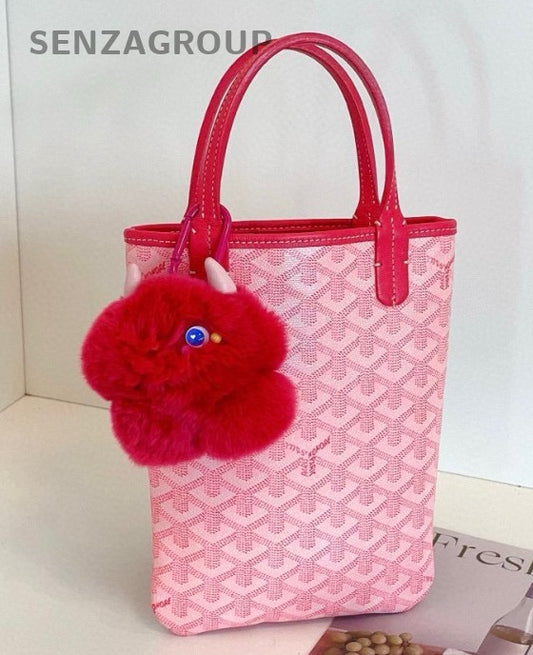Goyard Poitiers Mini Tote Handbag Pink Used Women Designer Classic