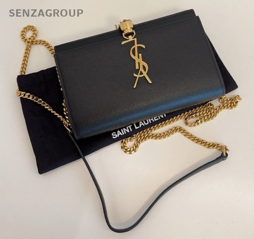 YSL Saint Laurent Kate PM Calfskin Chain Shoulder bag Crossbody Women Brand NEW