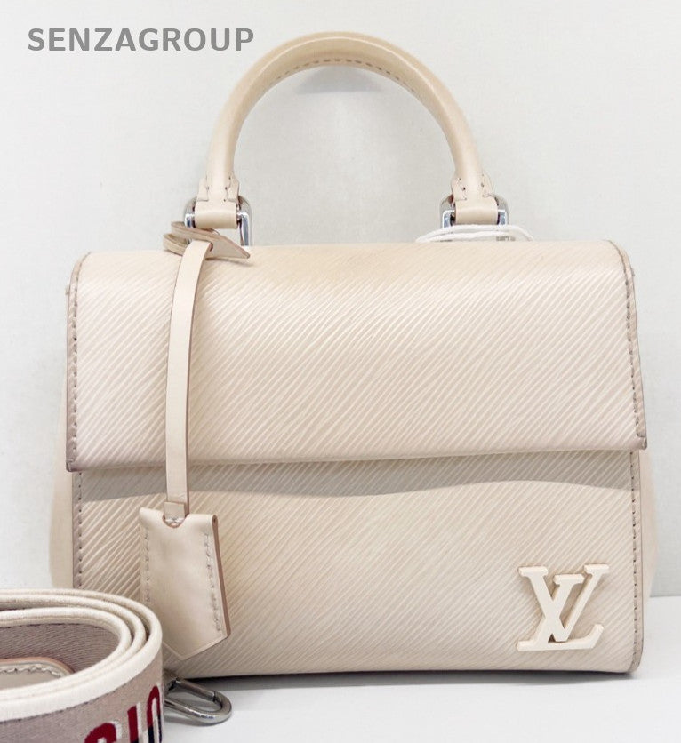 Louis Vuitton Cluny mini Epi Leather Top Handle Bag White Women Classic