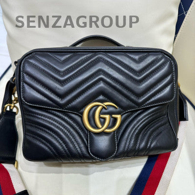 Gucci Black Gold Buckle Shoulder Crossbody Bag Classic Fashion Women