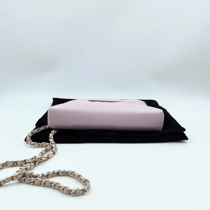 CHANEL 24S Nano 31 Bag Purple Waxed Lambskin Tote For Women