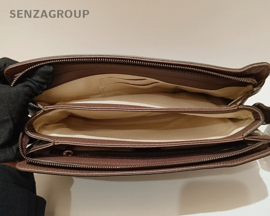 Gucci Ophidia Saddle Shoulder Bag Crossbody Brown Gold Women Classic