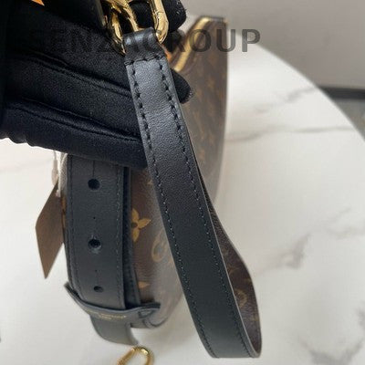 Louis Vuitton Cookie BB Monogram Chain Shoulder Bag Black Brown