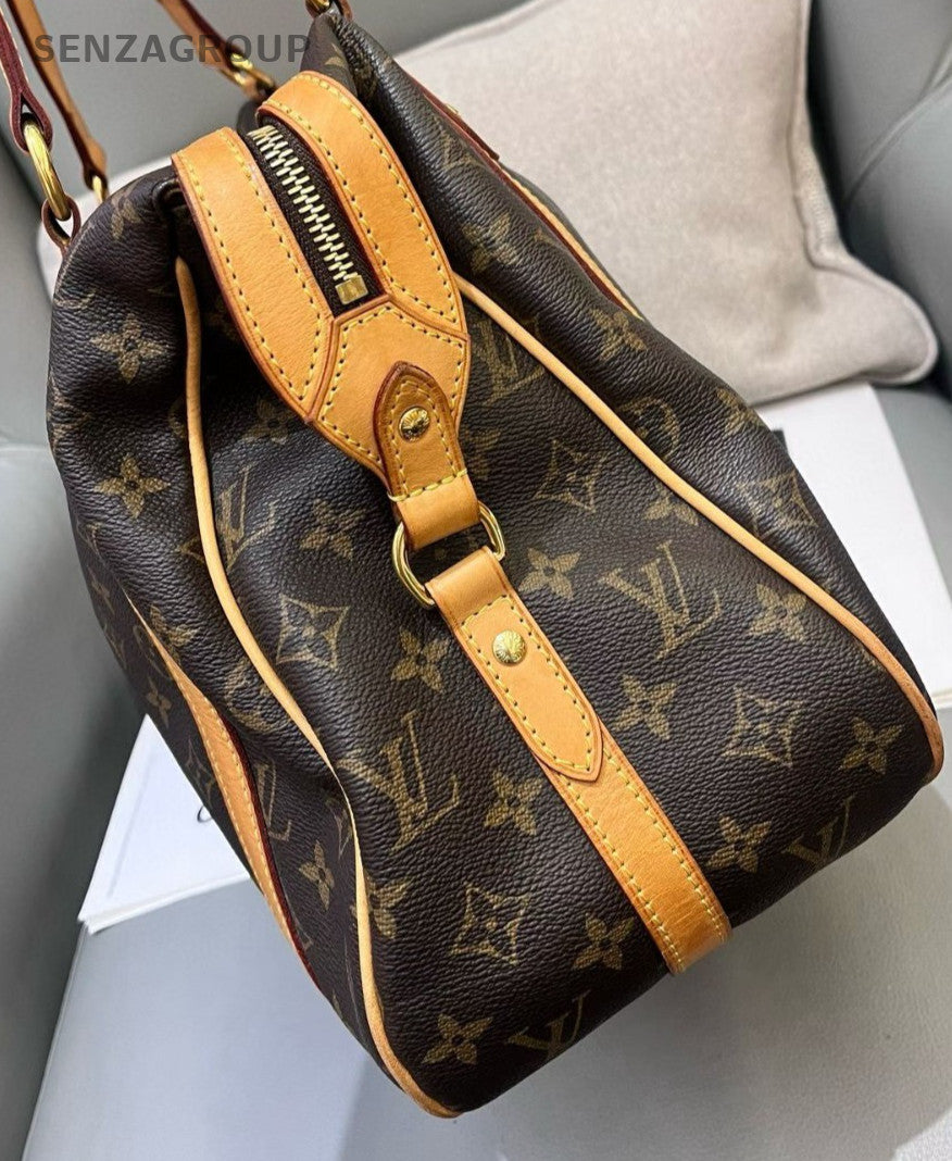 Louis Vuitton Stresa PM Monogram Shoulder Bag Brown Gold Used Women Classic