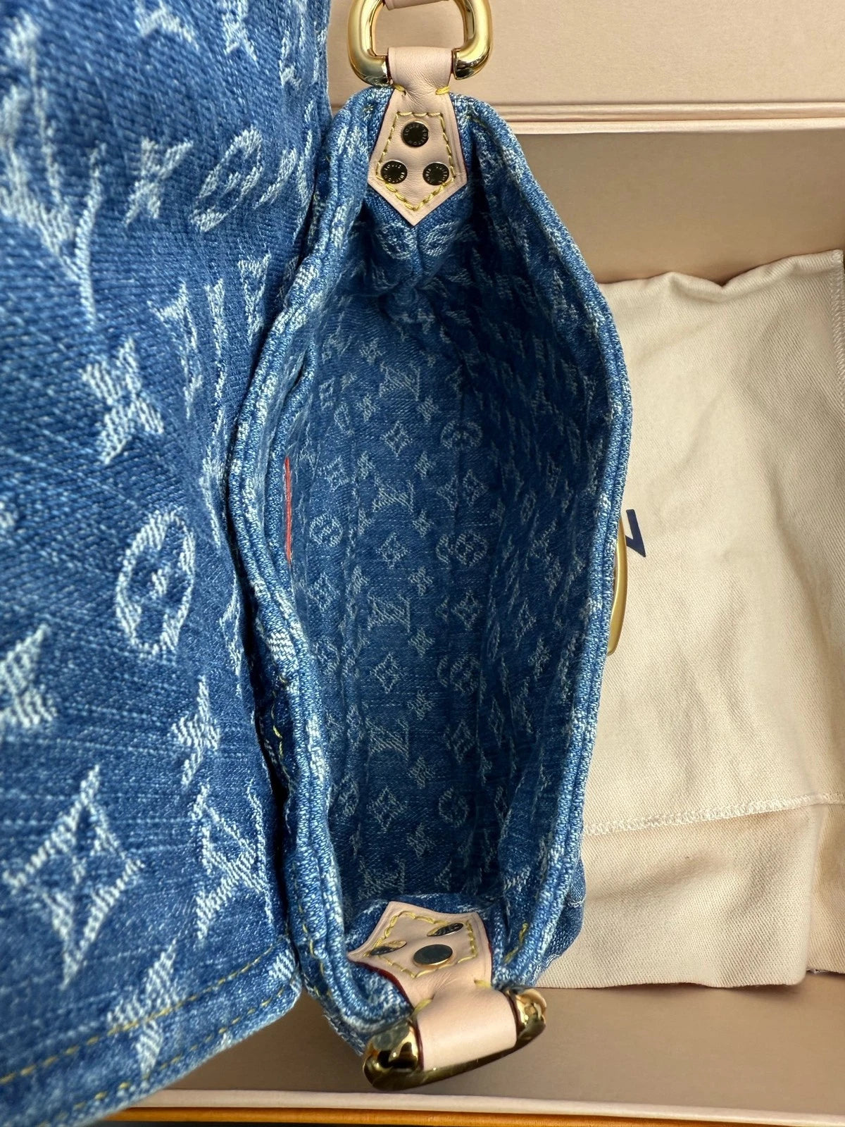 Louis Vuitton Sunset Monogram Denim Shoulder Bag