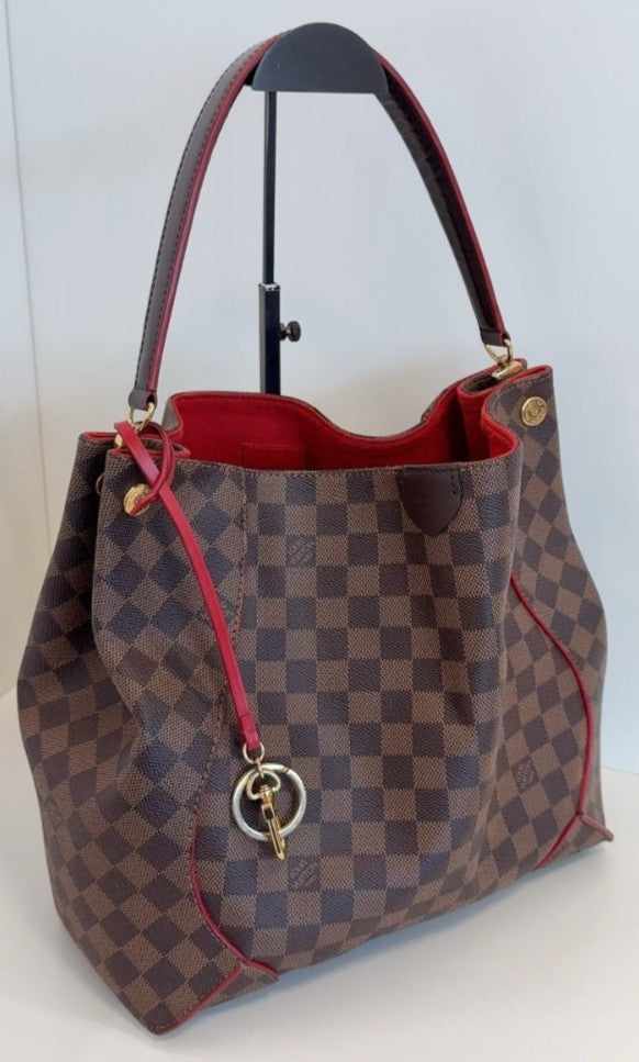Louis Vuitton Classic Hobo Damier Ebene Shoulder Handbag Women