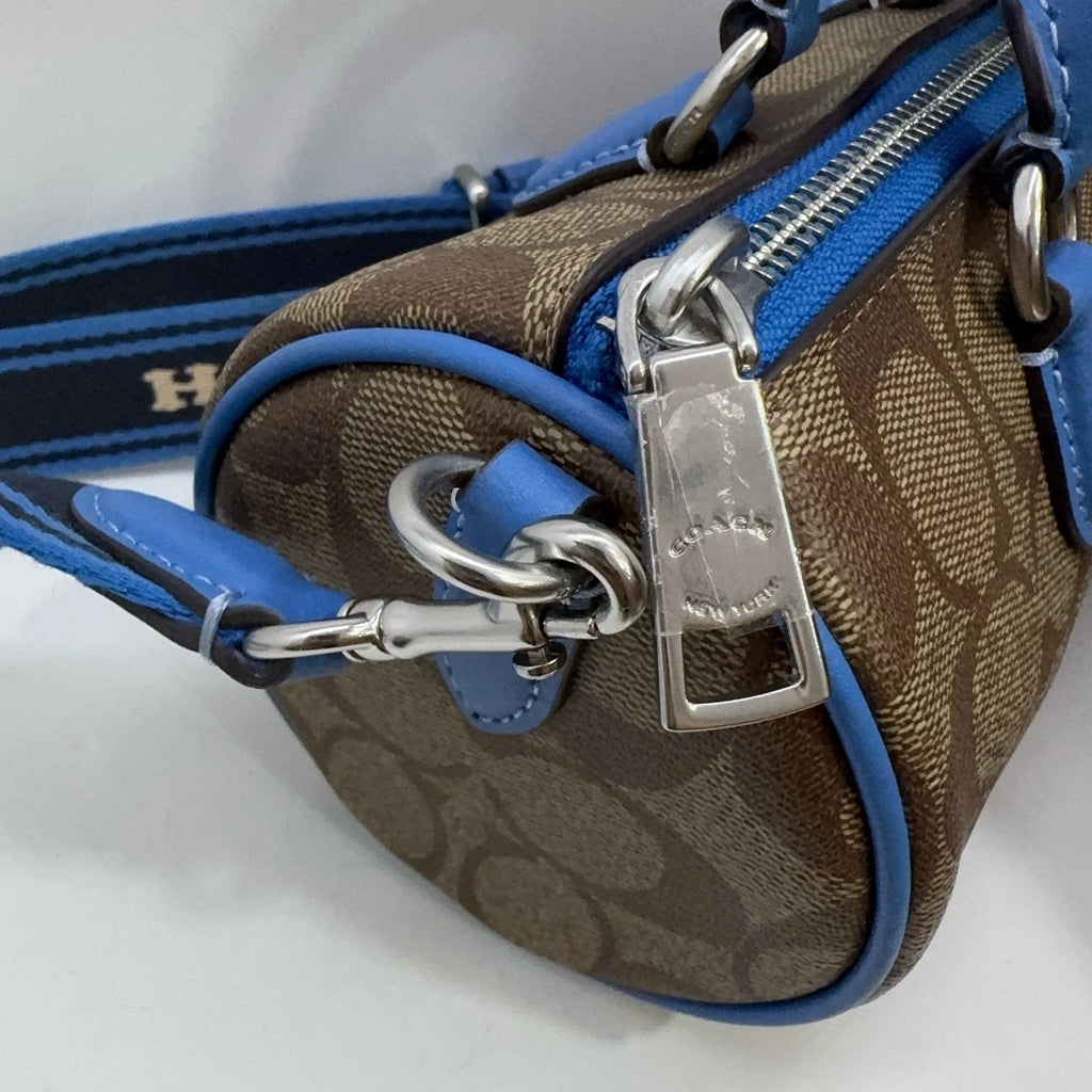 Coach Lacey 19 PVC Logo Printed Boston Crossbody Handbag For Women