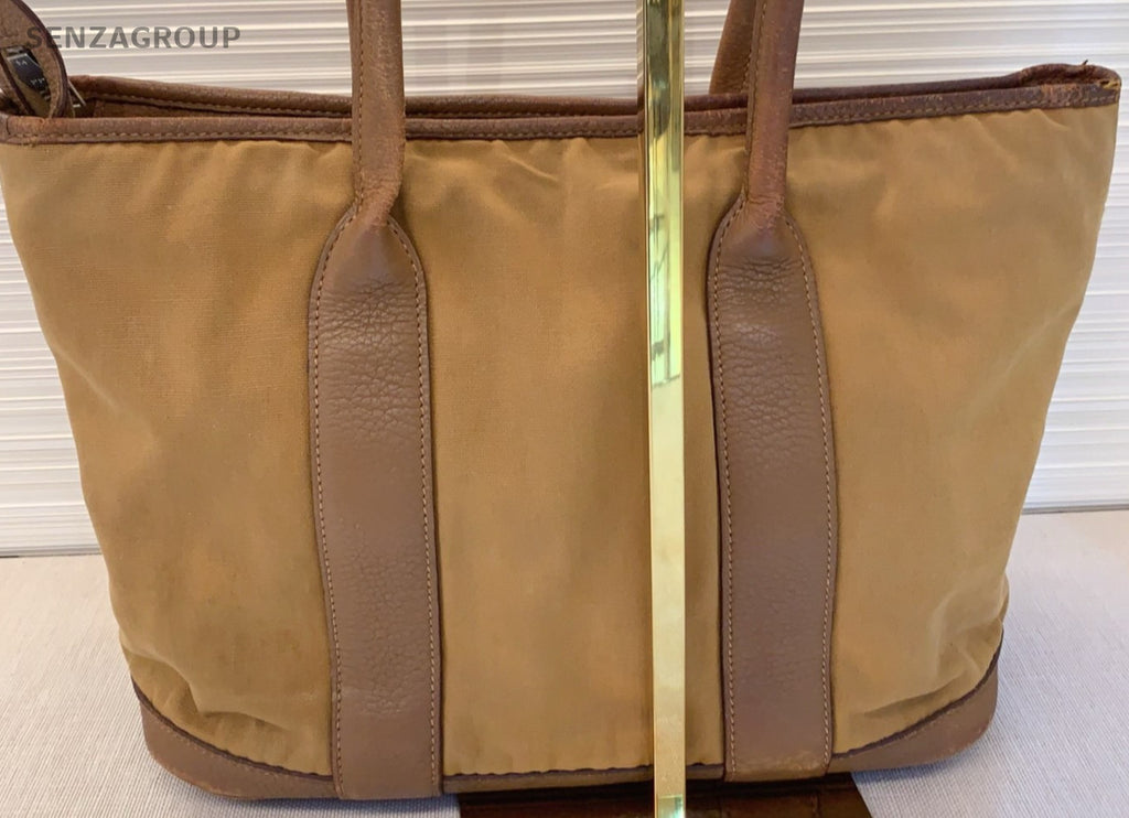 HERMES Garden Vintage Tote Shoulder Bag Brown Used Women Classic