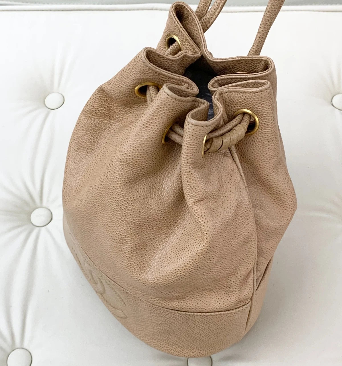 Chanel Calfskin 2Ways Bucket Shoulder Bag Crossbody Bag Women S