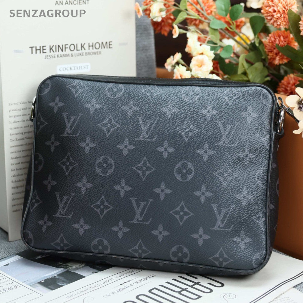 Louis Vuitton Monogram Crossbody Shoulder Bag Black