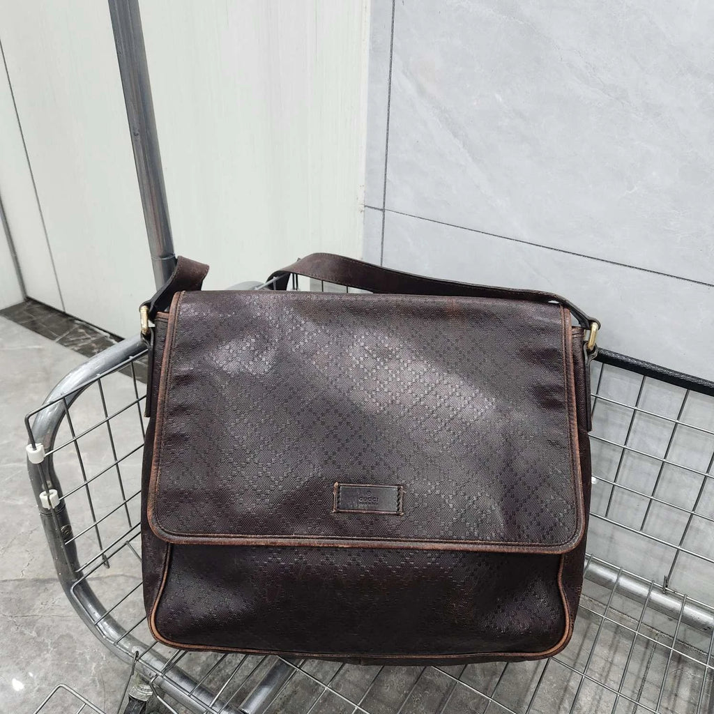Gucci Brown Flap Shoulder Crossbody Messenger Bag For Women