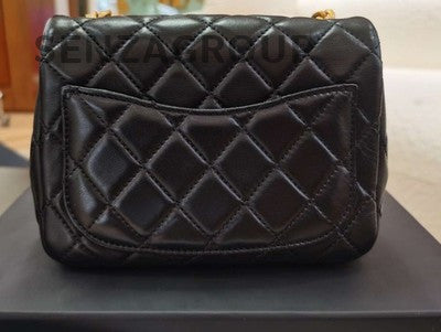Chanel Black Quilted Gold Chain Shoulder Bag Classic Fashion Women