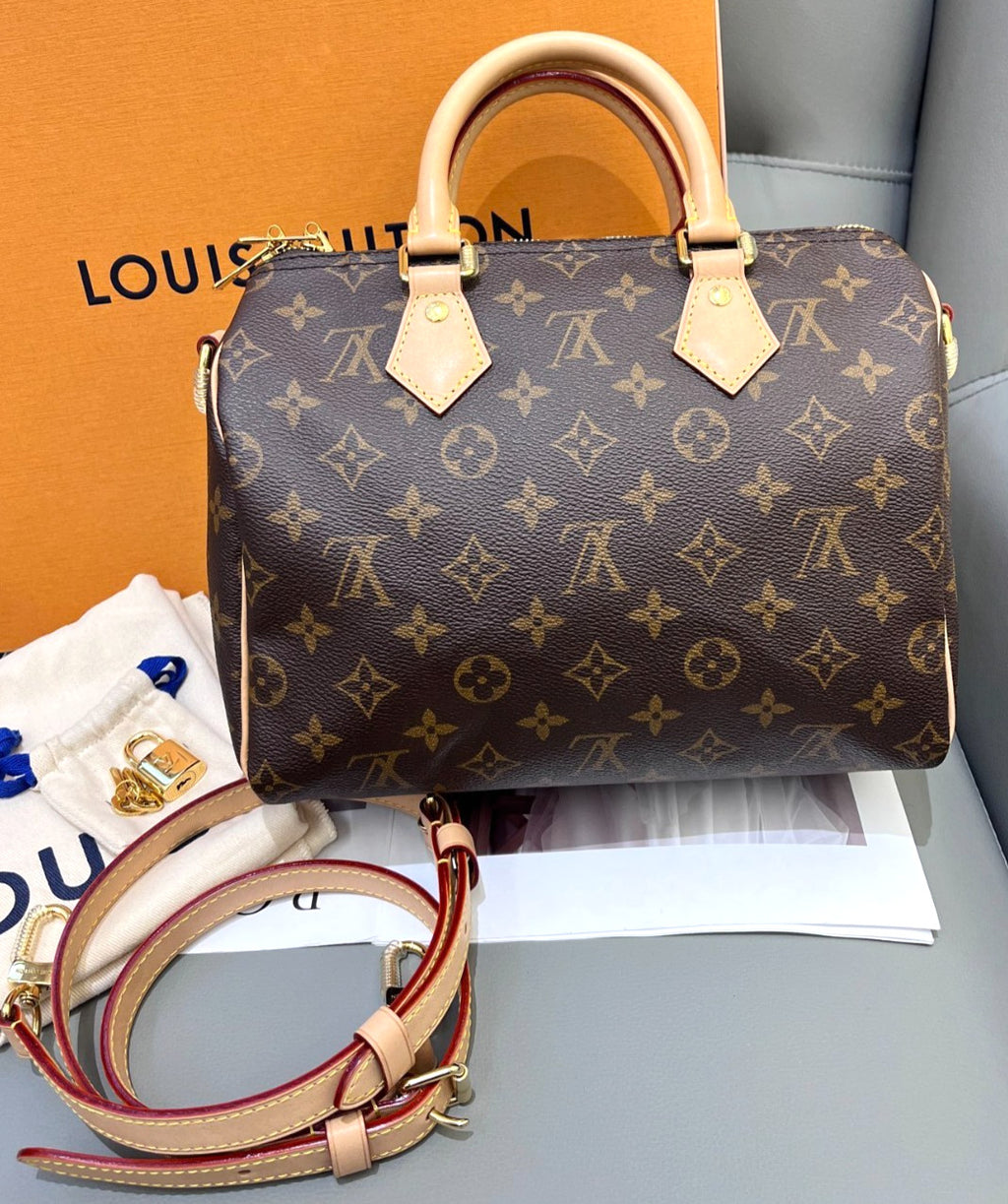 Louis Vuitton Speedy25 Monogram Handbag 2WAY Shoulder bag Crossbody