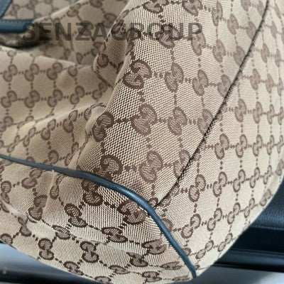 Gucci GG Canvas Blue Tote Shoulder Bag Women's Classic
